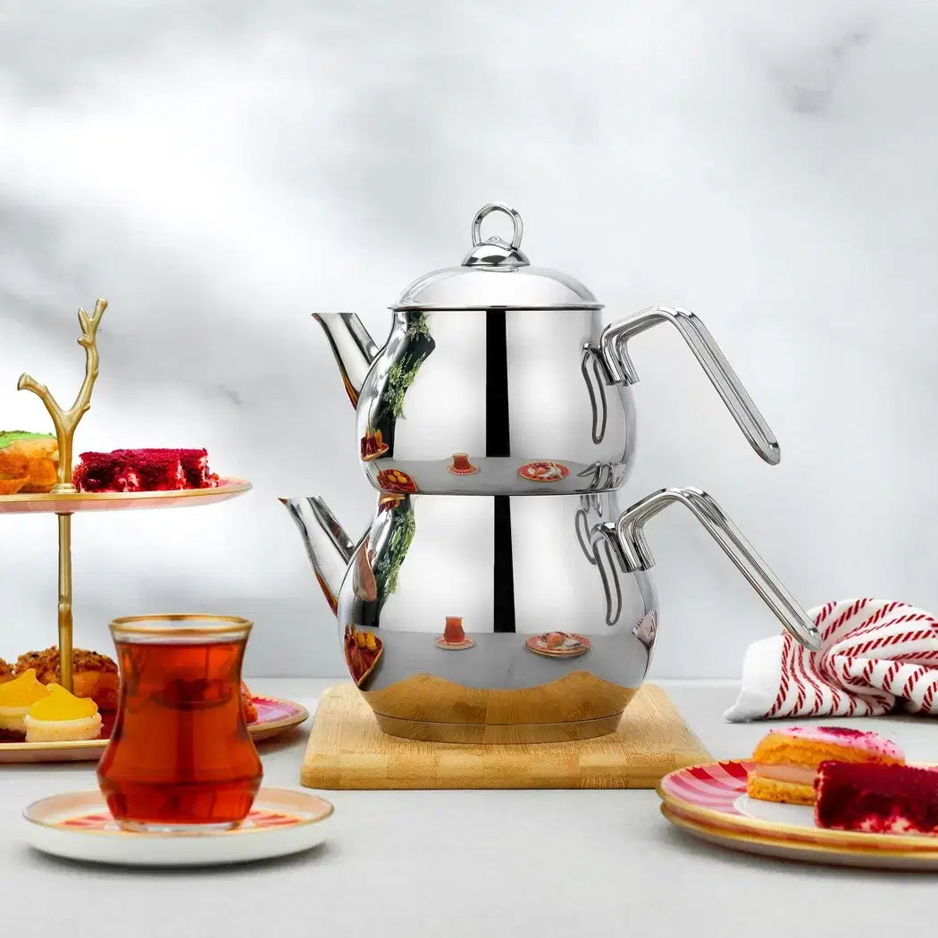 SCHAFER Opal Çelik Çaydanlık Takımı 3 Parça - Inox