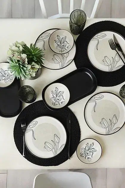 KERAMIKA Shade Flowers Kahvaltı Takımı 10 Parça 4 kişilik 21847-48