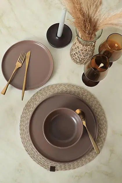 KERAMIKA Nordic Mat Açık Taupe Yemek Takımı 18 Parça 6 Kişilik 958
