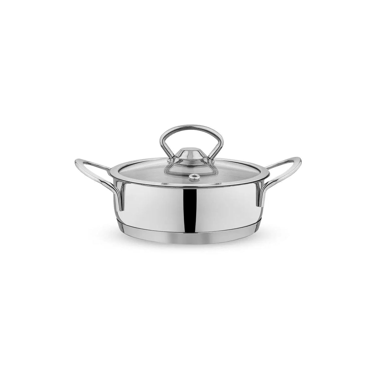 SCHAFER Micro Mini Basık Çelik Tencere 14cm - 2 Parça