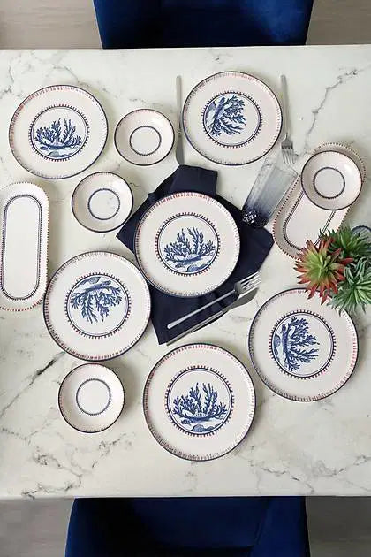 KERAMIKA Marine Wonders Kahvaltı Takımı 12 Parça 6 Kişilik 22741-22906