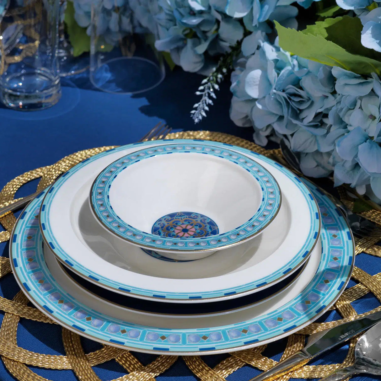 SCHAFER Tılsım Sapphire Turkuaz Yemek Takımı - 60 Parça