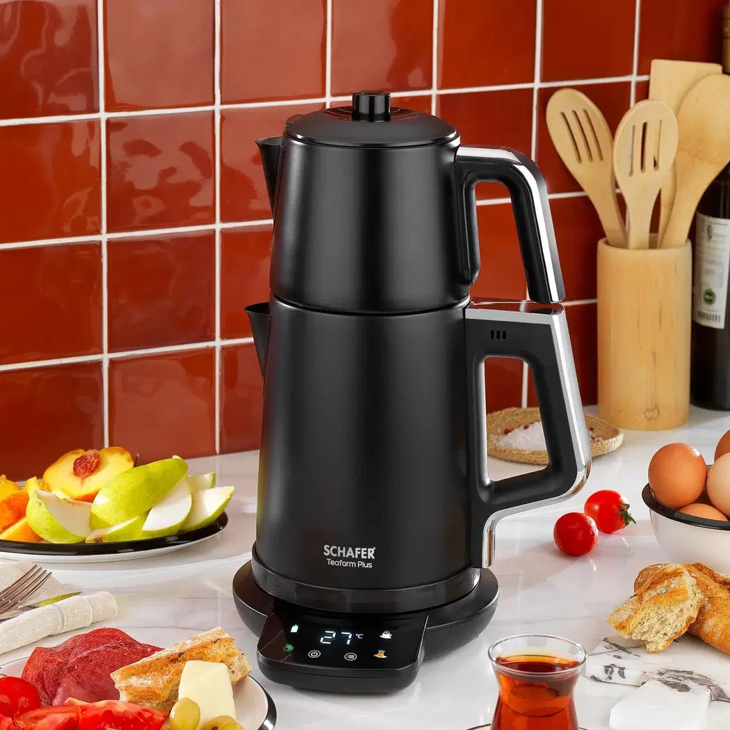 SCHAFER Teaform Plus Dijital Paslanmaz Çay Makinesi - Siyah