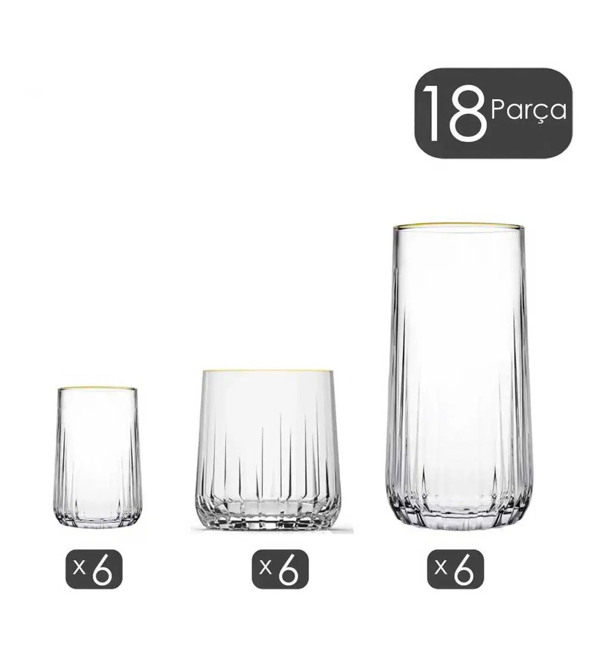 PAŞABAHÇE Nova - 18 Parça Bardak Seti