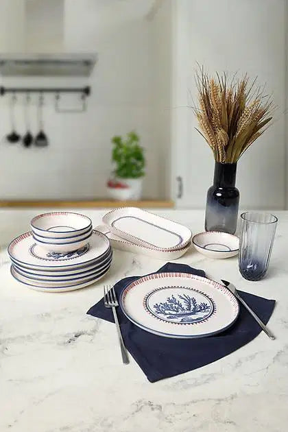 KERAMIKA Marine Wonders Kahvaltı Takımı 12 Parça 6 Kişilik 22741-22906