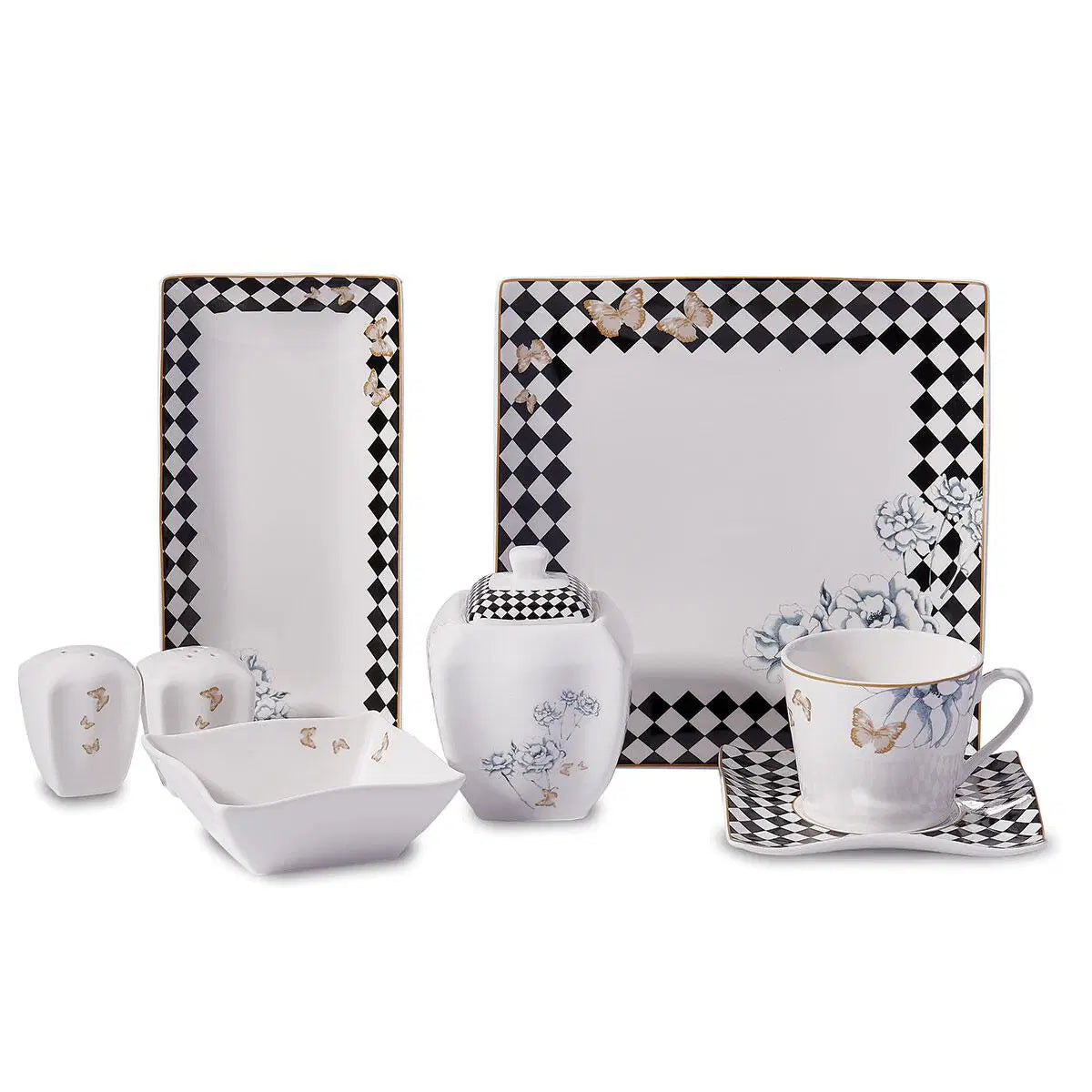 KORKMAZ Link Collection 28 Parça Kare Kahvaltı Takımı - A8573