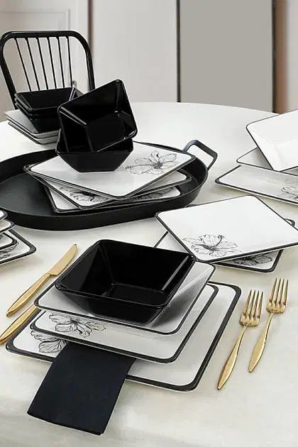 KERAMIKA Keraart Lotus Yemek Takımı 24 Parça 6 Kişilik - 20037