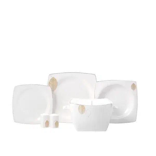 KORKMAZ Bone Selection 60 Parça Kare Yemek Takımı A8456