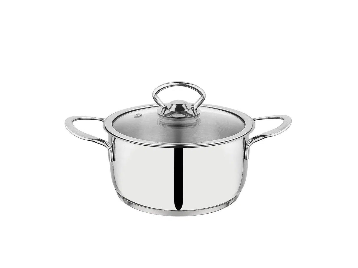 SCHAFER Micro Mini Derin Çelik Tencere 16cm - 2 Parça