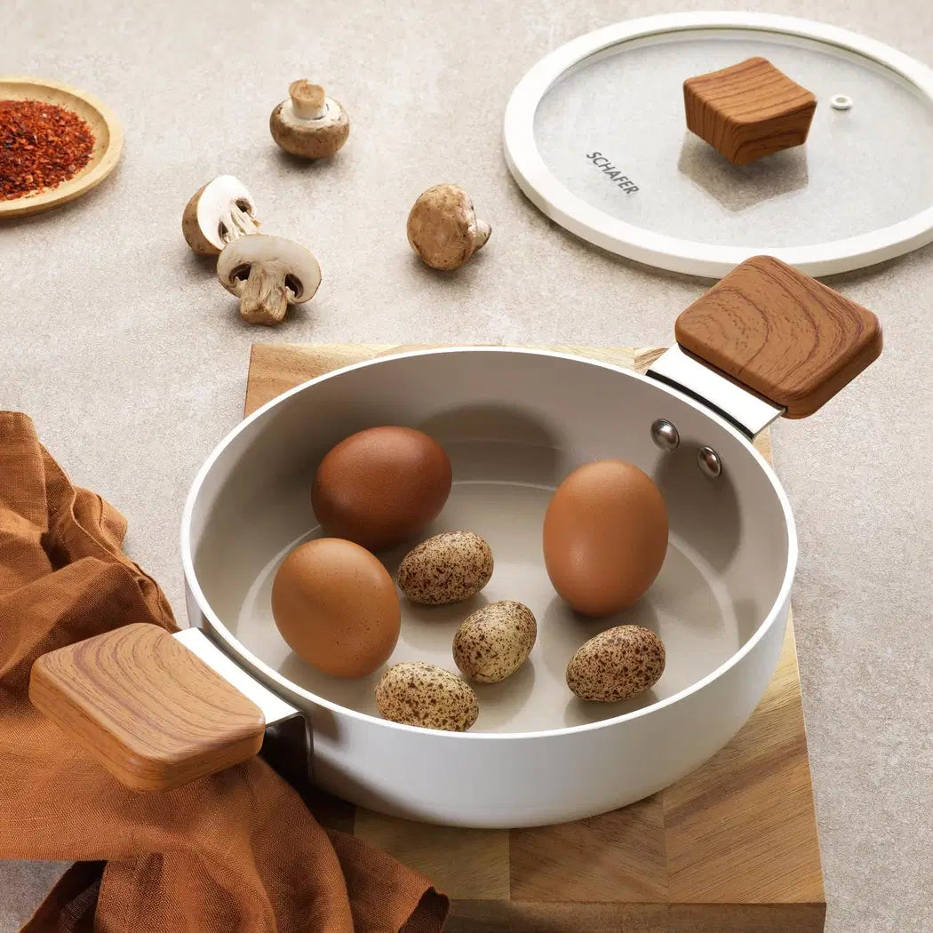 SCHAFER Ceramoni Seramik Kapaklı Krem Sahan 20cm