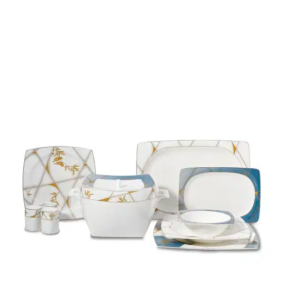 KORKMAZ Bone Selection 60 Parça Kare Yemek Takımı A8454