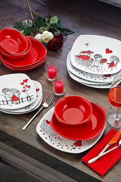KERAMIKA Keraart Keramira Yemek Takımı 24 Parça 6 Kişilik