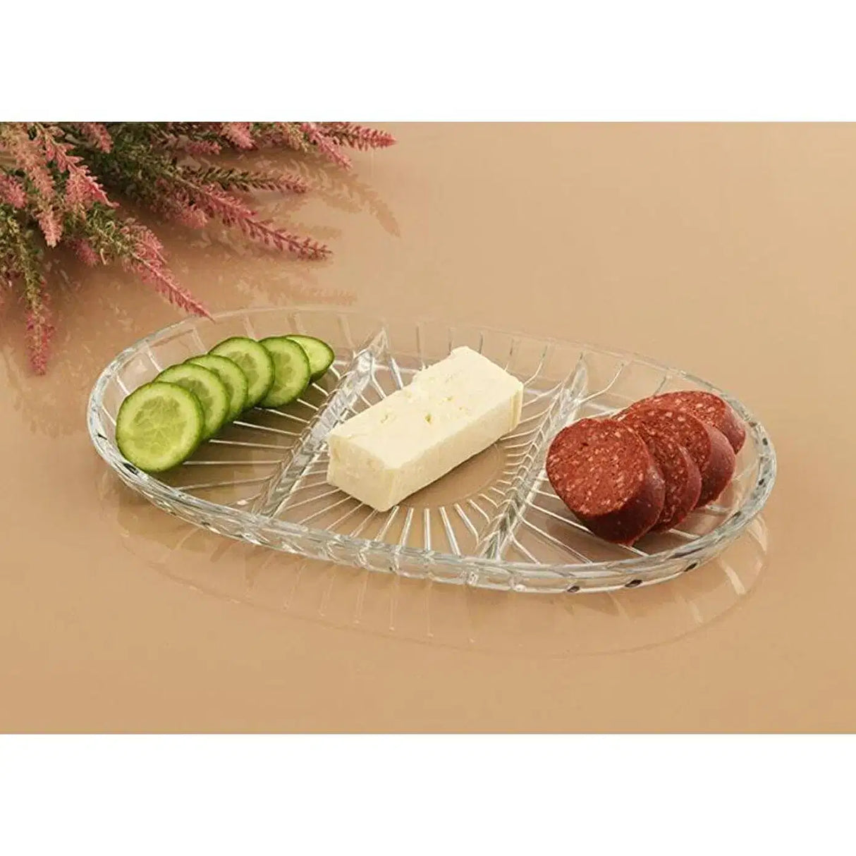 PASABAHCE Elegant Bölmeli Kayık Tabak - 54983