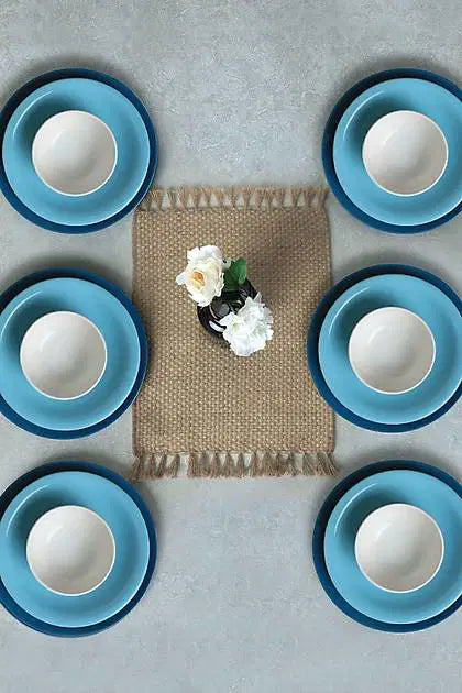 KERAMIKA Blue Mix Yemek Takımı 18 Parça 6 Kişilik 031-413-420