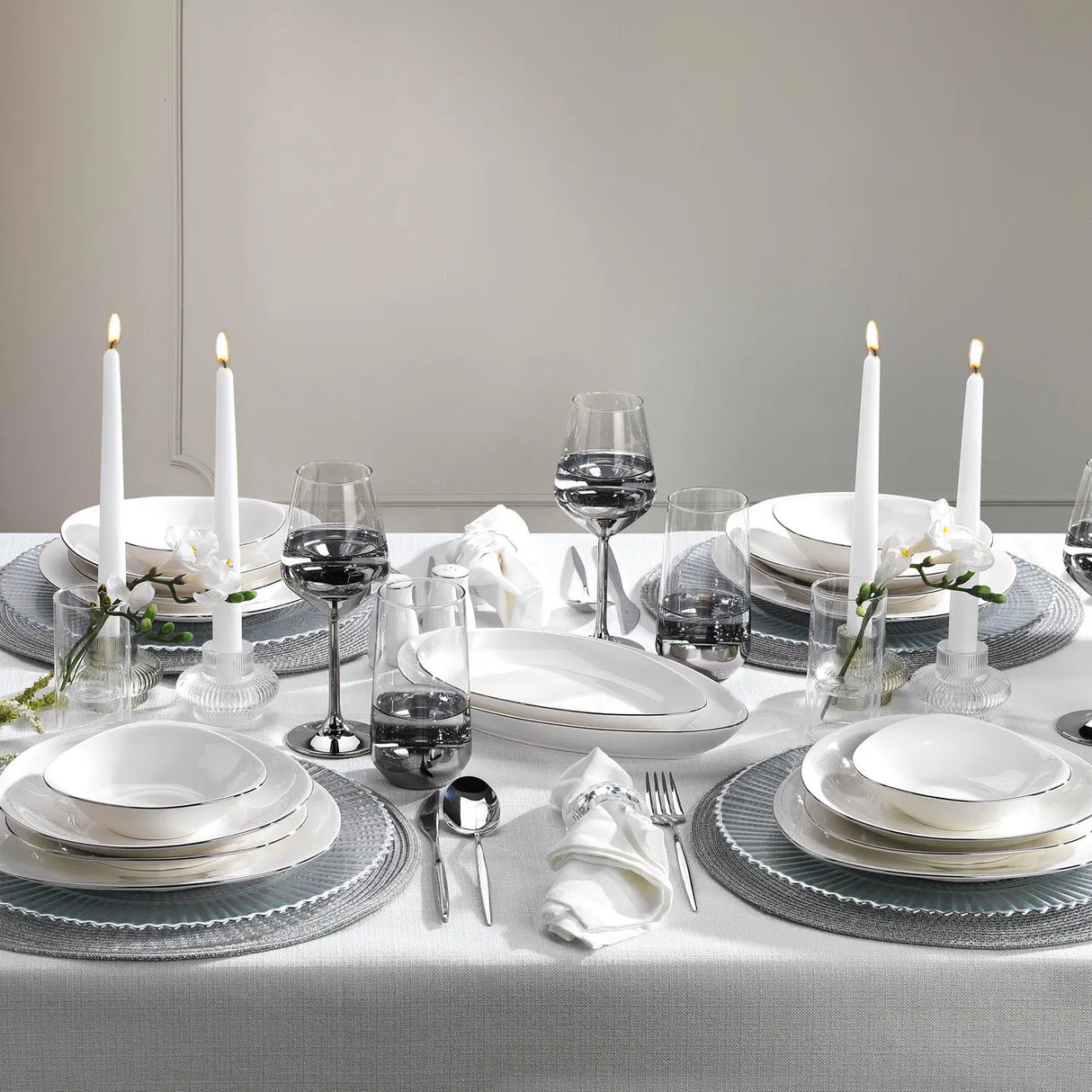 SCHAFER Dina Platin Yemek Takımı - 56 Parça