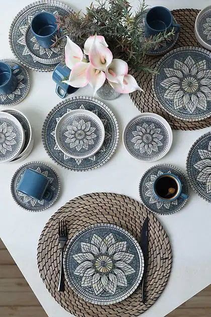 KERAMIKA Mosaic Marvel Kahvaltı Takımı 24 Parça 6 Kişilik