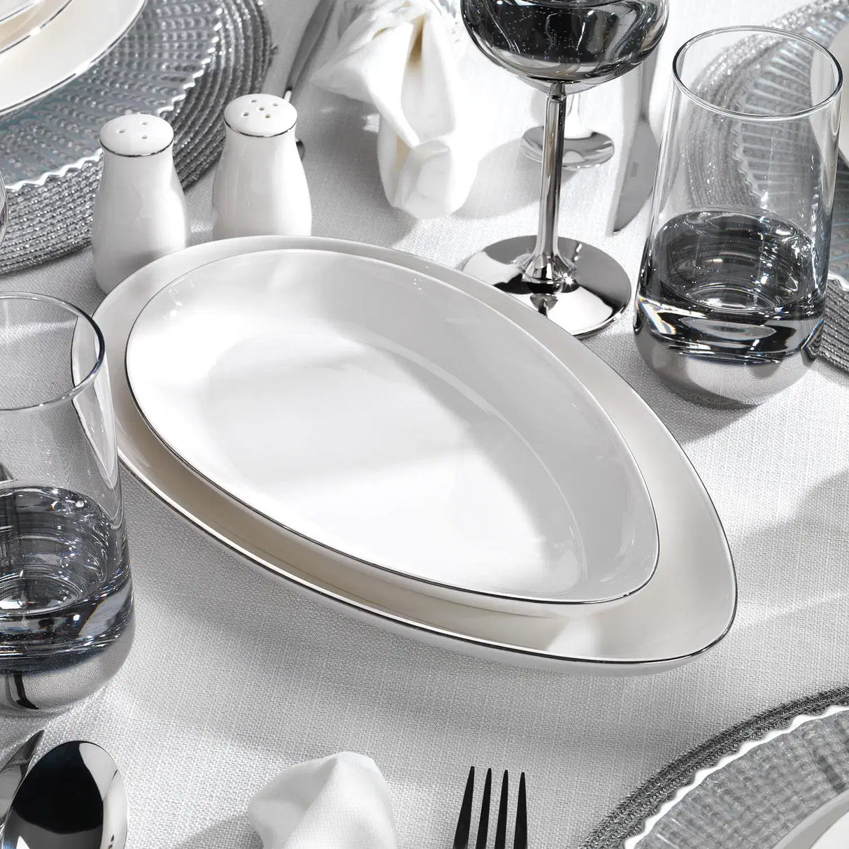 SCHAFER Dina Platin Yemek Takımı - 56 Parça