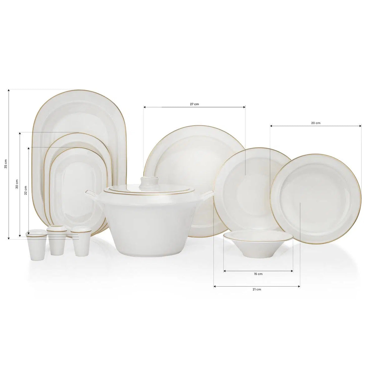 SCHAFER Tılsım Timeless Gold Yemek Takımı - 60 Parça