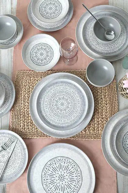 KERAMIKA Stone Nordic Yemek Takımı 24 Parça 6 Kişilik 21426-27