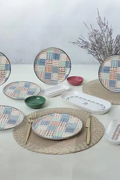 KERAMIKA Etnik Kahvaltı Takımı 13 Parça 6 Kişilik 22552