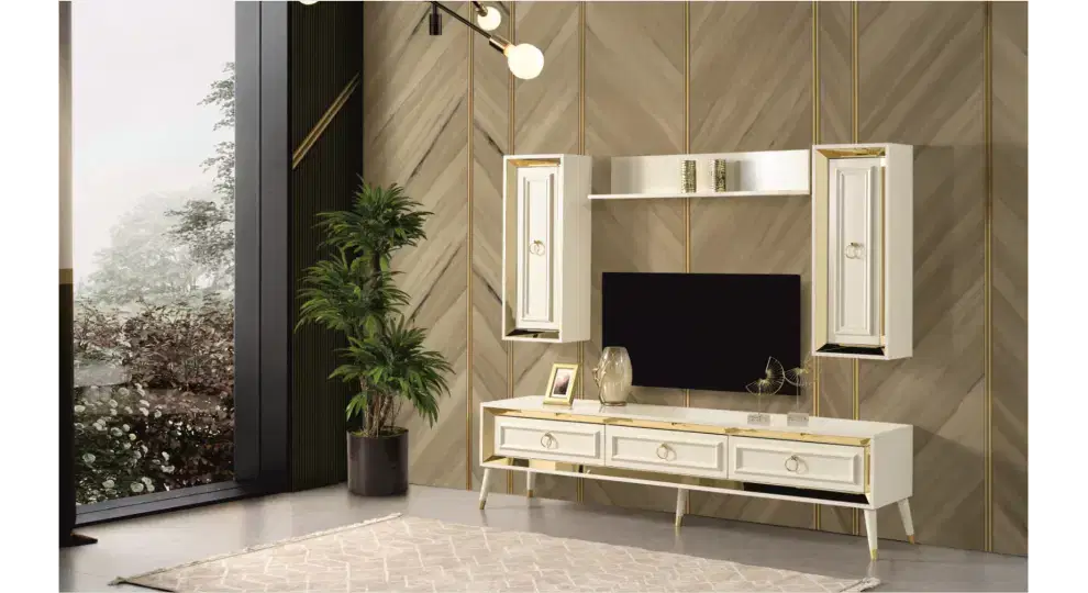 FLYMOB Rose Gold Tv Ünitesi