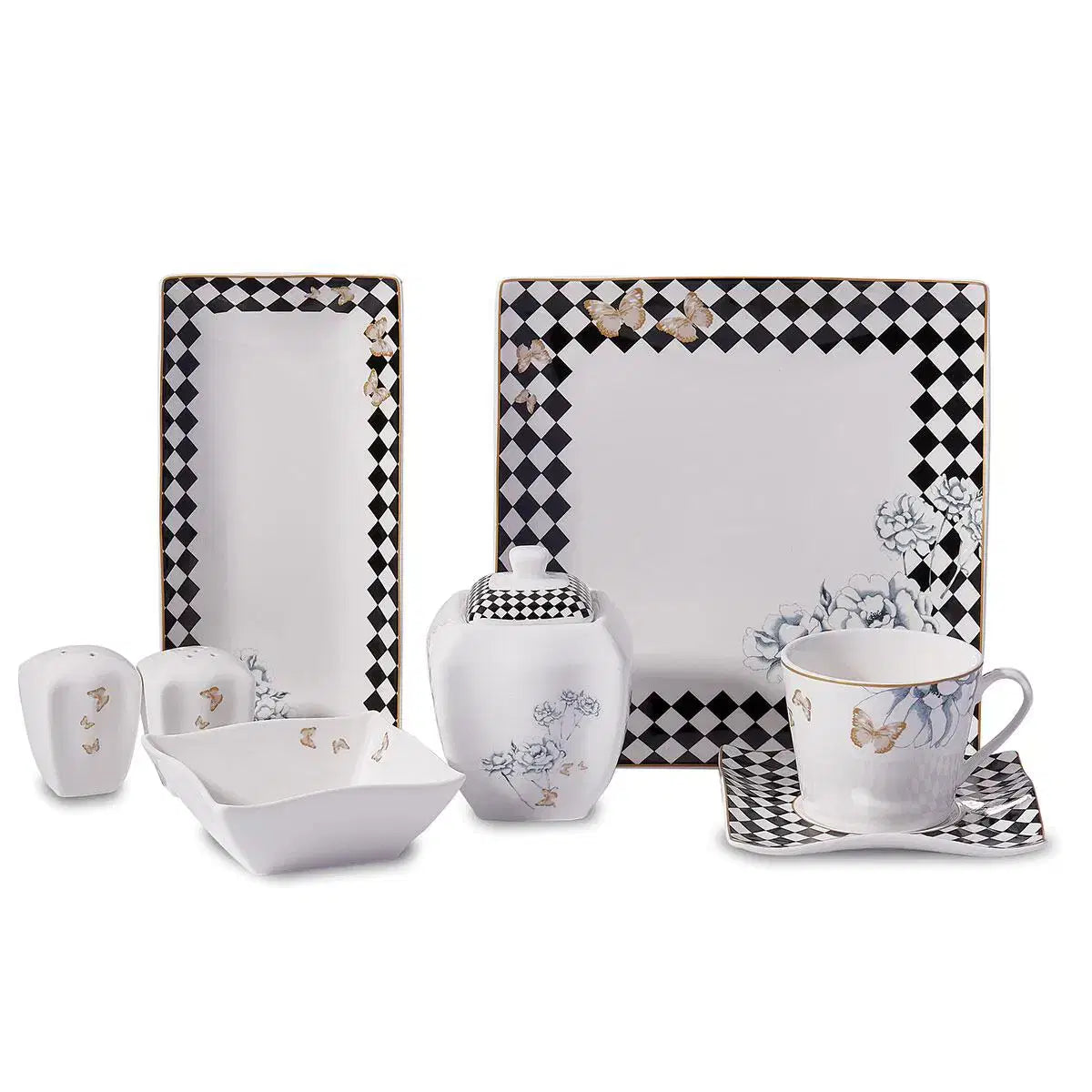 KORKMAZ Link Collection 28 Parça Kare Kahvaltı Takımı - A8573