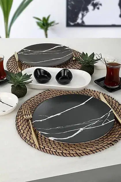KERAMIKA Keraart Mermer Kahvaltı Takımı 11 Parça 2 Kişilik - 17950/51