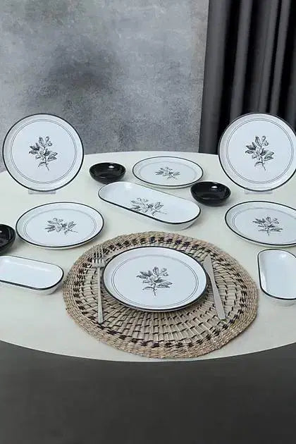 KERAMIKA Çiçek Kahvaltı Takımı 13 Parça 6 Kişilik 22618