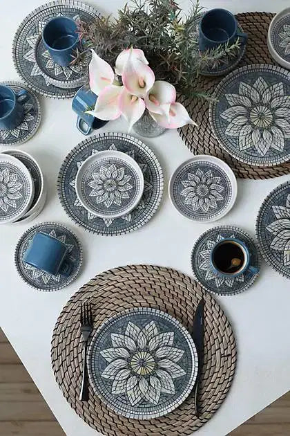 KERAMIKA Mosaic Marvel Kahvaltı Takımı 24 Parça 6 Kişilik