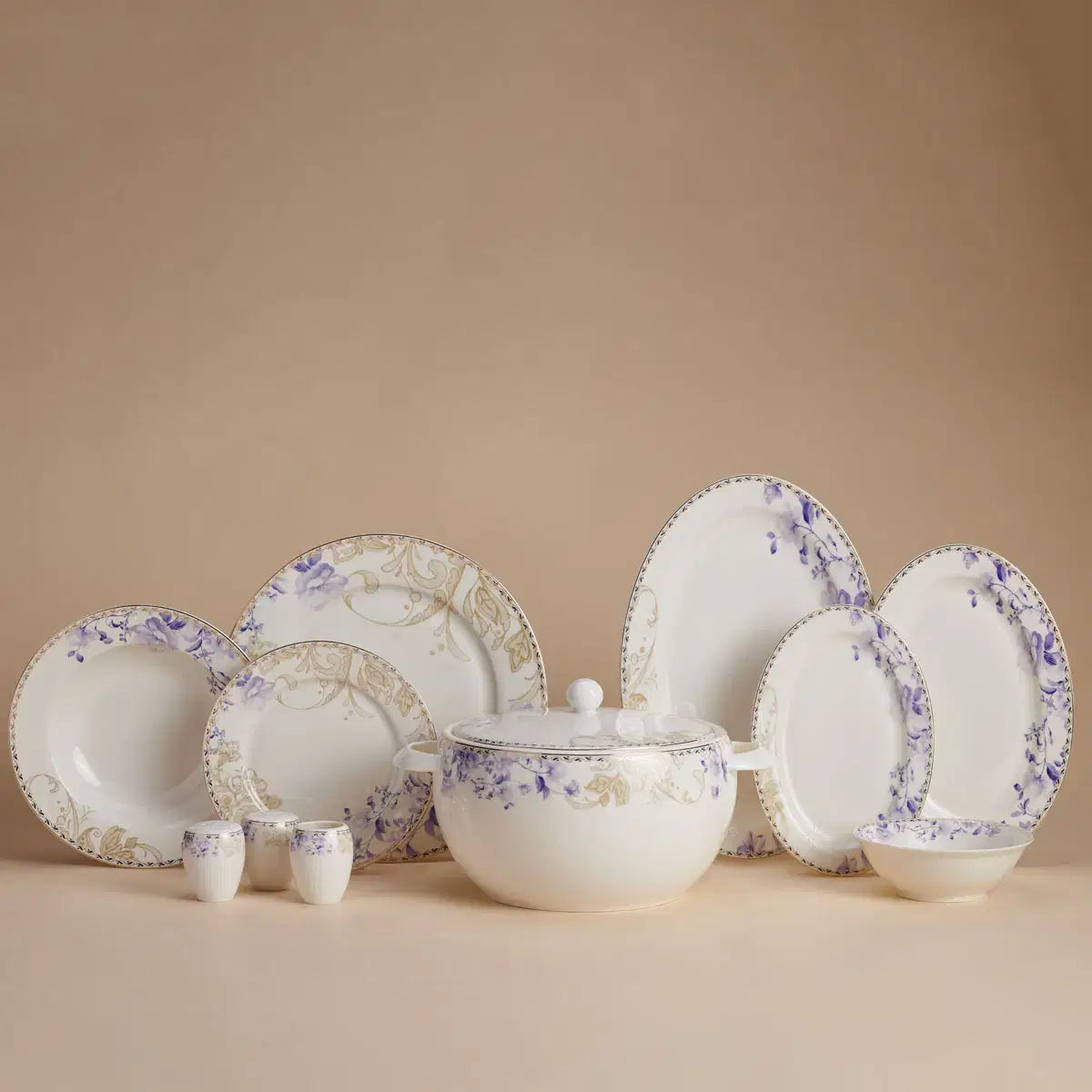 KORKMAZ Perla Collection 60 Parça Yuvarlak Yemek Takımı A8377