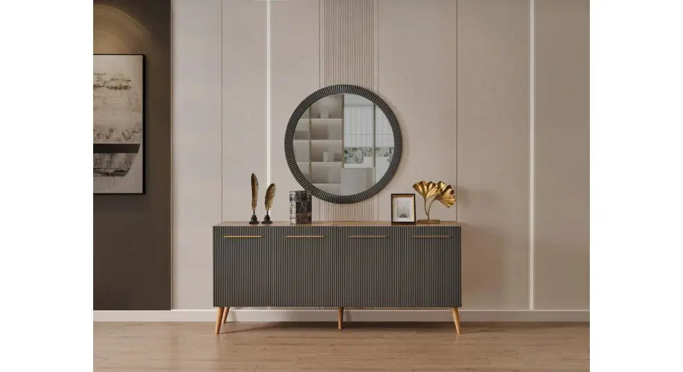 FLYMOB Çırağan Ceviz Yemek Odası %100 MDF
