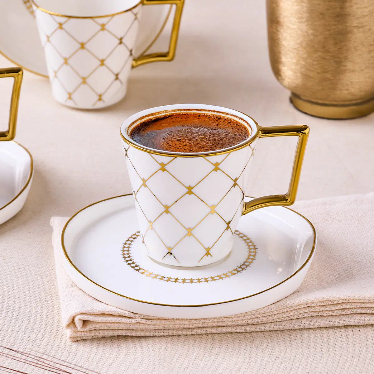 Aryıldız Perla 12 Parça 6 Kişilik Kahve Fincan Takımı 90 ml