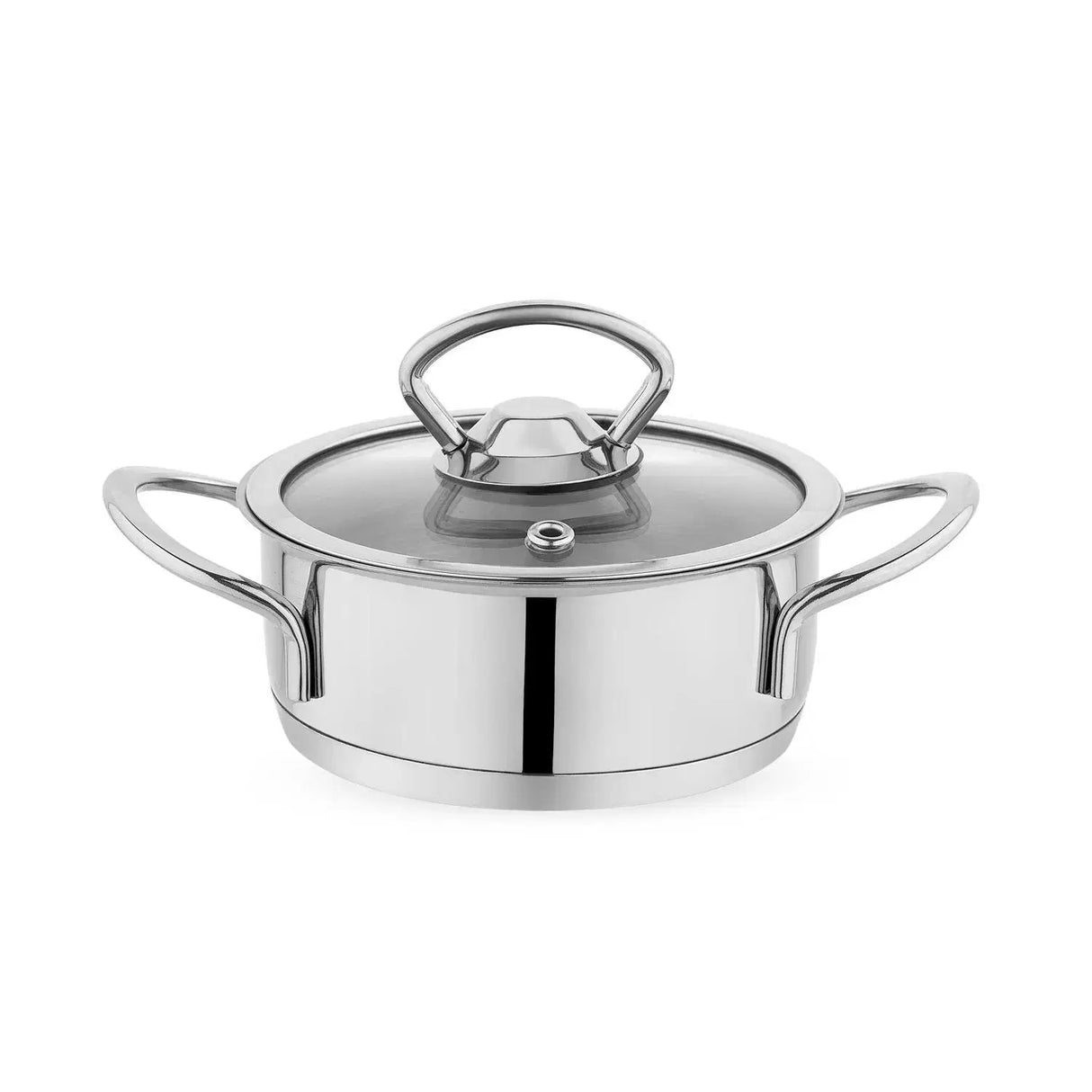 SCHAFER Micro Mini Basık Çelik Tencere 12cm - 2 Parça