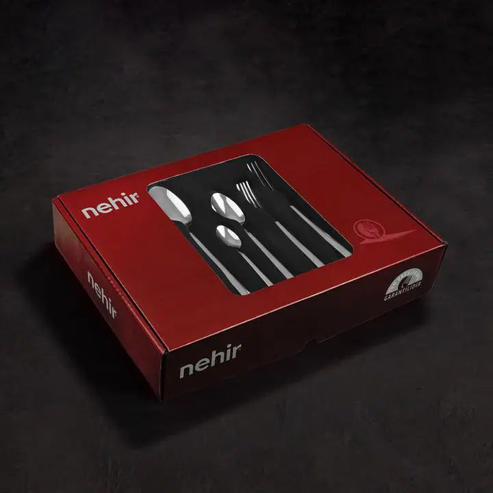NEHIR Lizbon Sade - 60 Parça Çatal Bıçak Kaşık Takimi