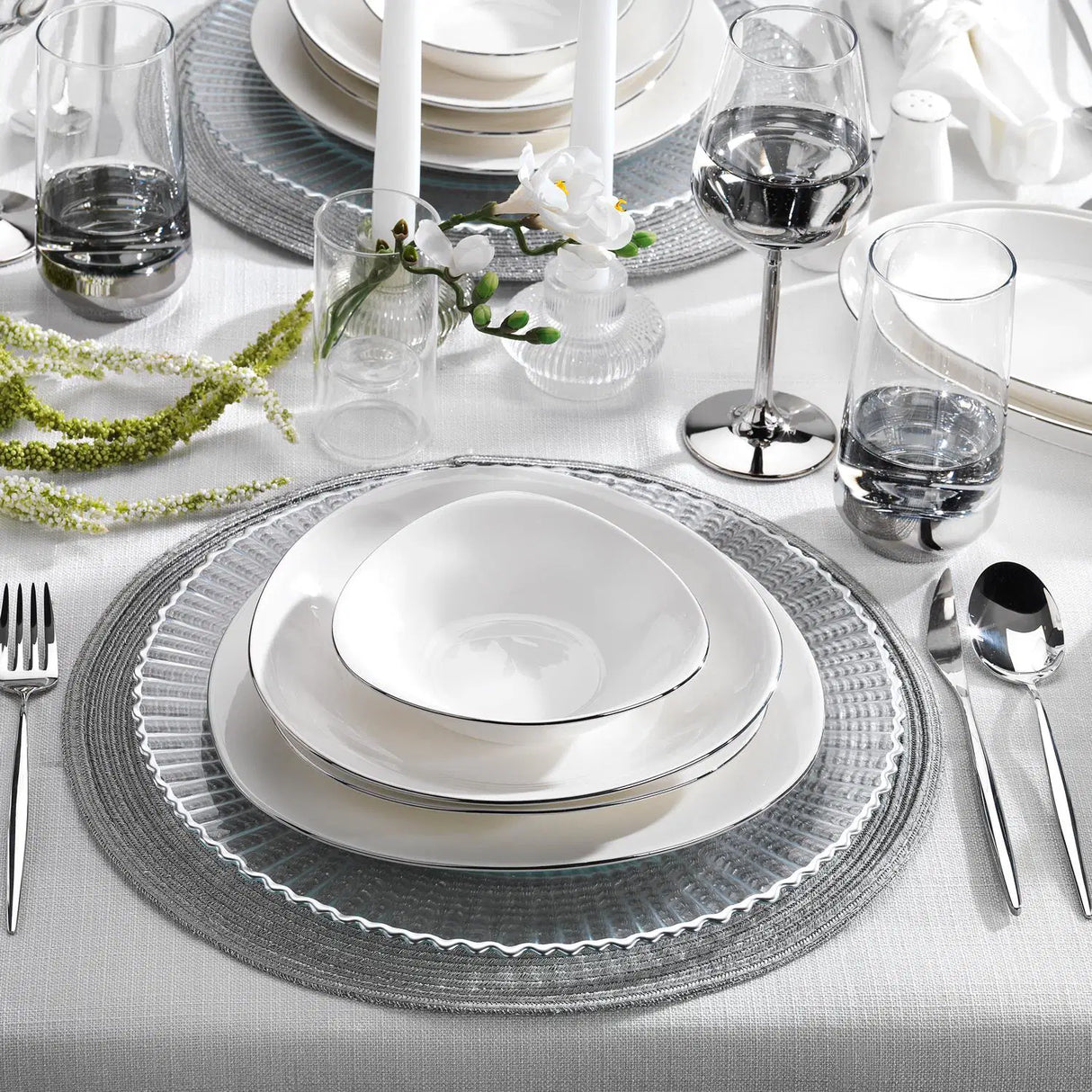 SCHAFER Dina Platin Yemek Takımı - 56 Parça