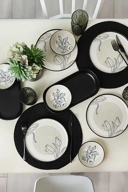 KERAMIKA Shade Flowers Kahvaltı Takımı 10 Parça 4 kişilik 21847-48