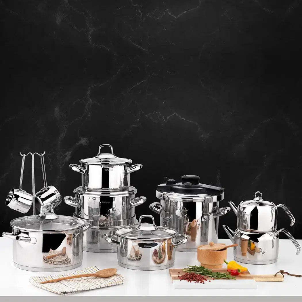 SCHAFER Jewel Çelik Çeyiz Seti 18 Parça - Inox