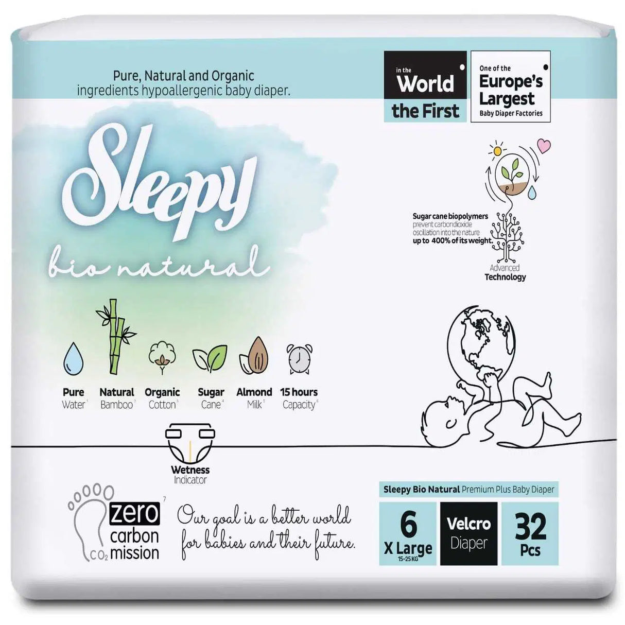 SLEEPY BIO Natural Bebek Bezi T6 - 32