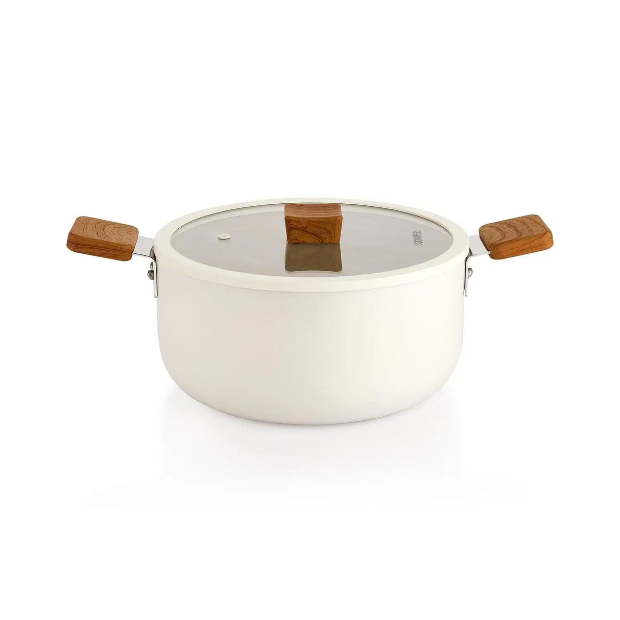 SCHAFER Ceramoni Seramik Derin Krem Tencere - 24 Cm