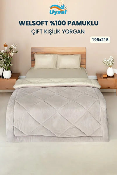 UYSAL WELSOFT AKFİL ÇİFT KİŞİLİK YORGAN BEJ 195x215