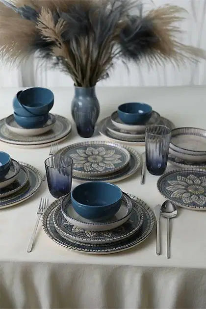KERAMIKA Keraart Mosaic Marvels Yemek Takımı 24 Parça 6 Kişilik 21619-20-21