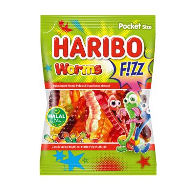 Haribo Helal Fizz Sauer Vers Solucan - 80g