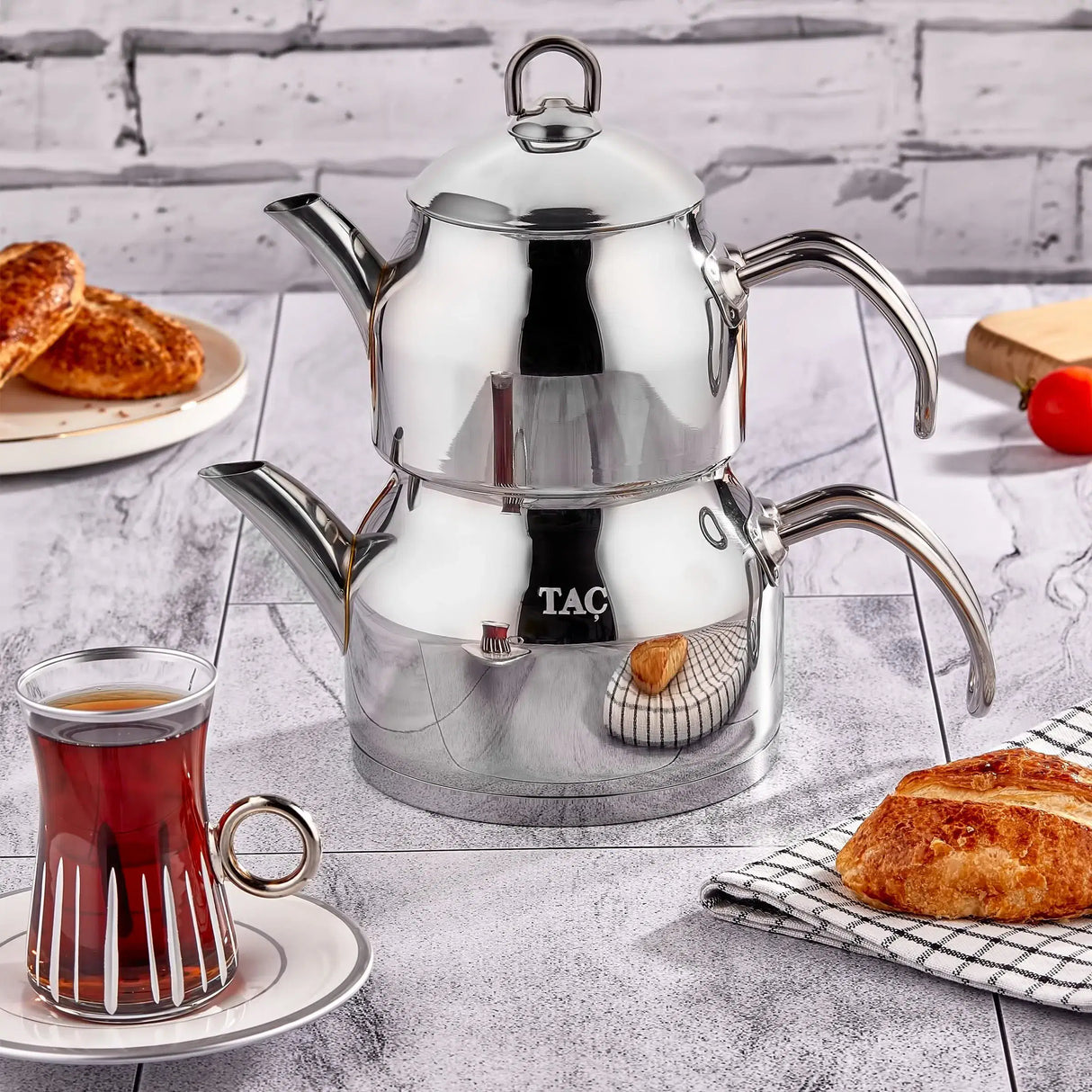 TAC EV Grosso Mini Boy Çaydanlık Çelik Kapak
