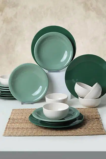 KERAMIKA Green Mix Yemek Takımı 18 Parça 6 Kişilik 031-303-308