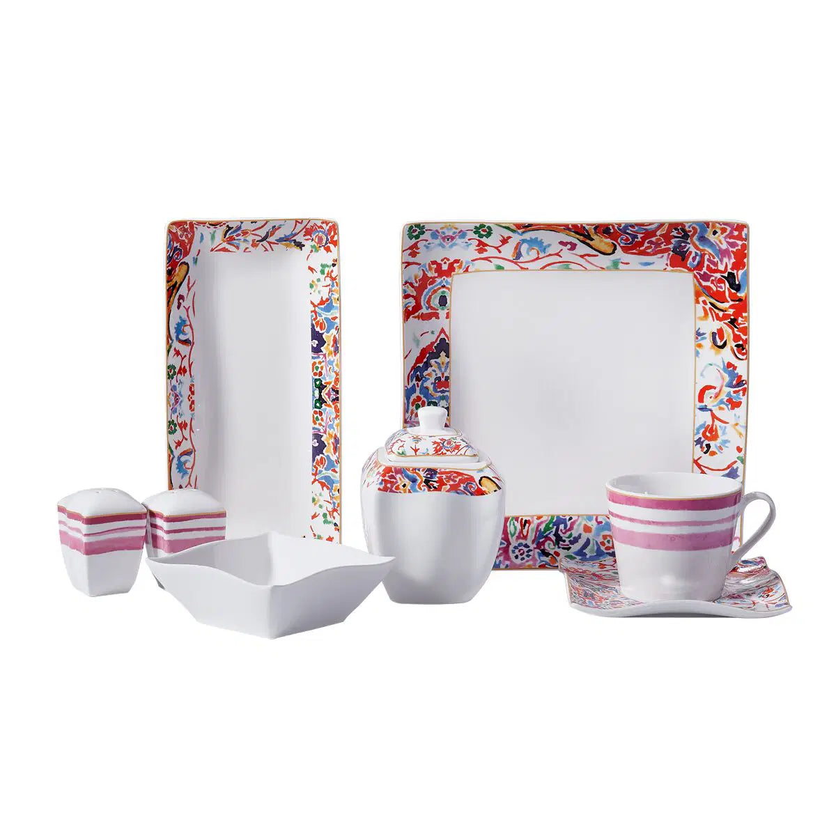 KORKMAZ Link Collection 28 Parça Kare Kahvaltı Takımı - A8568