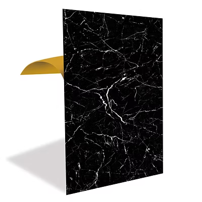 FLYBAT Siyah-Beyaz Mermer Desenli Panel Pvc