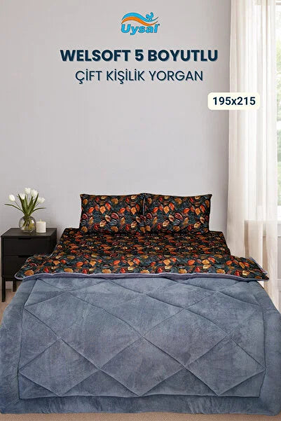 UYSAL WELSOFT 5 BOYUTLU ÇİFT KİŞİLİK YORGAN ANTRASİT 195x215