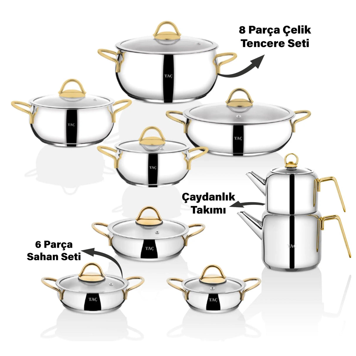 TAC EV Gold Collection Çeyiz Seti - 15 Parça