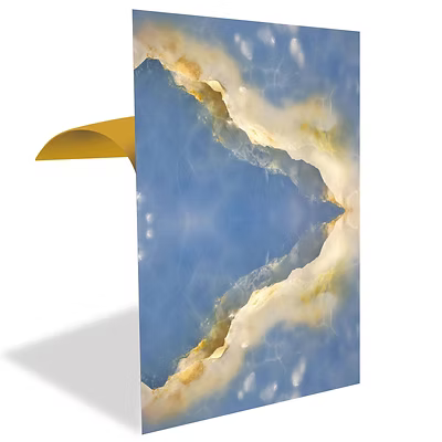 FLYBAT Mavi Mermer Görünümlü Pvc Panel
