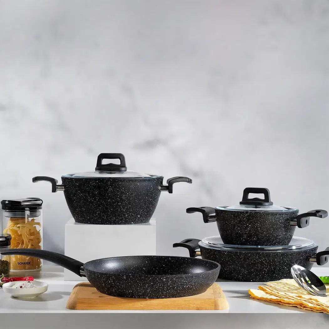 SCHAFER New Savor Siyah Tencere Seti - 7 Parça